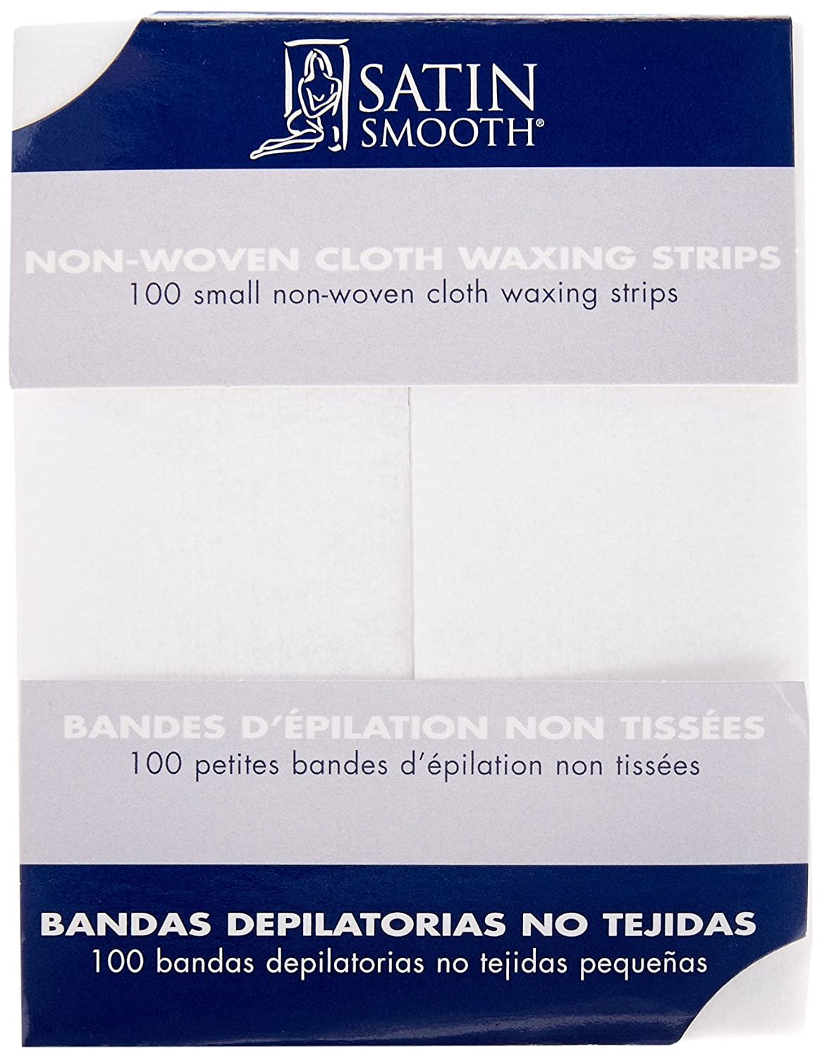 Satin Smooth Small NonWoven Cloth Waxing Strips, 50 Pack