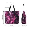 thumbnail image 2 of Large Capacity Single Shoulder Shopping Bag 19.7×15.7×5.9in Main Pocket Large To Accommodate Your Daily Needs Can Be Portable Can Be A Single Shoulder Back Darkmagenta Marble_3, 2 of 8