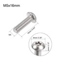 thumbnail image 2 of Unique Bargains M5x16mm Torx Security Machine Screw 304 Stainless Steel 20Pack, 2 of 5