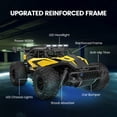 thumbnail image 6 of JoyStone RC Cars 1:14 Scale Remote Control Truck, 15+ mph High Speed Monster Truck with LED Headlights, Chassis Lights and 2 Batteries for Boys Kids, Yellow, 6 of 8