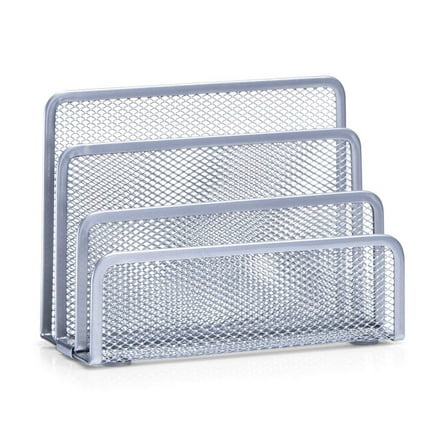 Zeller 17702 17 x 8 x 13.5 cm Letter Rack Mesh Silver