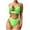 Green, variant on Lovskoo Two Piece Swimsuit for Women Sleeveless Solid Color Hollow Out Swim Suits for Women 2024 Green L