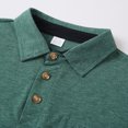 thumbnail image 6 of GuangCheng Mens Polo Shirts Classic Button Basic Long Sleeve Work Shirts Solid Cotton Tees Suit Dress Tops, 6 of 7