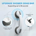 thumbnail image 3 of SHX Grab Bars for Bathroom Shower, Shower Handle 12 inch Grab Bars for Bathroom Strong Suction Cup, Safety Grab Bars for Seniors Elderly, Suction Bath Tub Hand Rail, Shower Grip Bars, Gray (2 Pack), 3 of 7