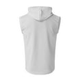 thumbnail image 4 of Krdevn Mens Sleeveless Vest Top Casual T Shirt Solid Color Hooded Hoodie,Tank Tops Men,L, 4 of 5