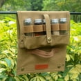thumbnail image 2 of Eigraketly Bolsa de especias portátil para barbacoa, juego de lona con 10 agujeros para barbacoa al aire libre, parrilla portátil para acampar Kits de desorden para acampar Ejercito verde, 2 of 6