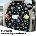 thumbnail image 5 of Xecao Daisies Flowers Pattern Car Seat Back Protector 2 Pack Large Capacity Pocket, Kick Mats Back Seat Protector, 5 of 8