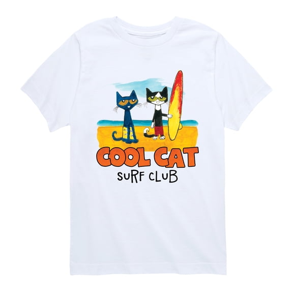 Pete the Cat - Cool Cat Surf Club - Youth Boys Short Sleeve Graphic T-Shirt