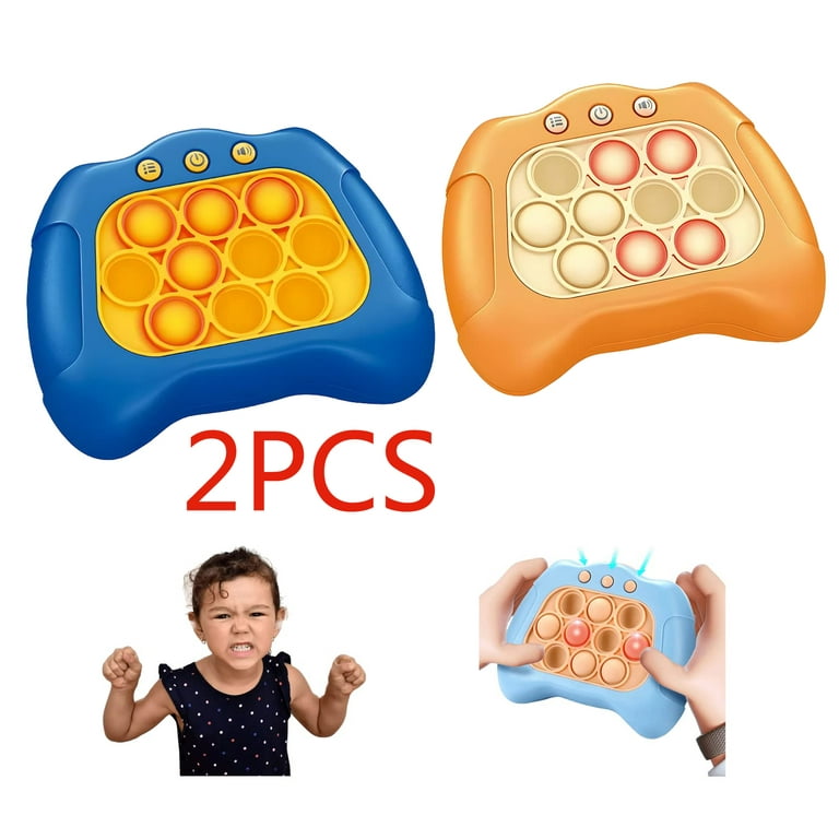 2PCS Quick Push Game Console, Press Light Up Pop Quickly, Anxiety Toys with  Bubbles to Press, Sensory Toys for Stress and Anxiety Relief for Kids and  Adults, Quick Response Gaming Toy 