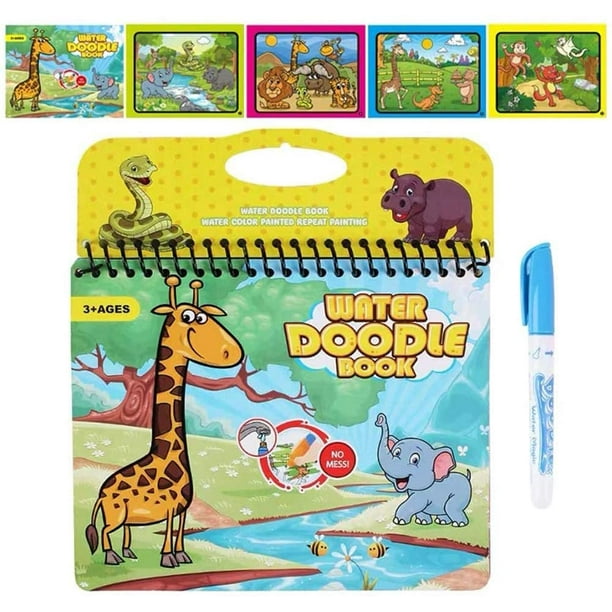 Download Aqua Water Magic Books Reusable Water Doodle Coloring Books Drawing Painting Educational Toy Travel Kits Gift For Toddlers Age 3 Kids Children Girls And Boys Walmart Com Walmart Com