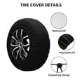 thumbnail image 2 of Goofa Corgi Lying With Moons And Stars Pattern Universal Tire Cover for Jeep, SUV, Truck, and Trailer – Waterproof, UV-Resistant,Easy to Install, Fits 14"-17" Tires-14 inch, 2 of 6