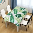 thumbnail image 7 of Tropical Palm Leaves Rectangle Tablecloth, Dust Proof Anti Wrinkle Wipeable Table Cloth Tabletop for of Dinner Kitchen Wedding Holiday Party 60"x60" Home Decor, 7 of 7