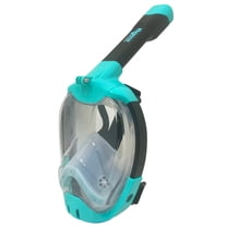 Dolfino Full Face Mask for Snorkeling, Teal, Small/Medium, Ages 12 
