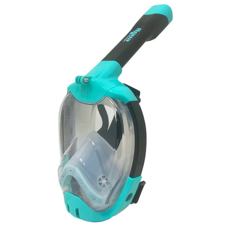 Dolfino Full Face Mask for Snorkeling, Teal, Small/Medium, Ages 12 