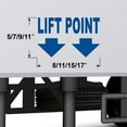 thumbnail image 2 of Set of 4 - Lift Point Vinyl Decal Sticker - Many Colors & Sizes - Lift Here Sign Truck Safety Markings for Dry Van and Reefer Trailers - Truck Decals & Markings (Style #2) (15" x 9", Red), 2 of 7