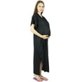 thumbnail image 4 of Bimba Maternity Hospital Kaftan With Belt Rayon Nursing Night Gown, Front & Back Buttons, 4 of 7