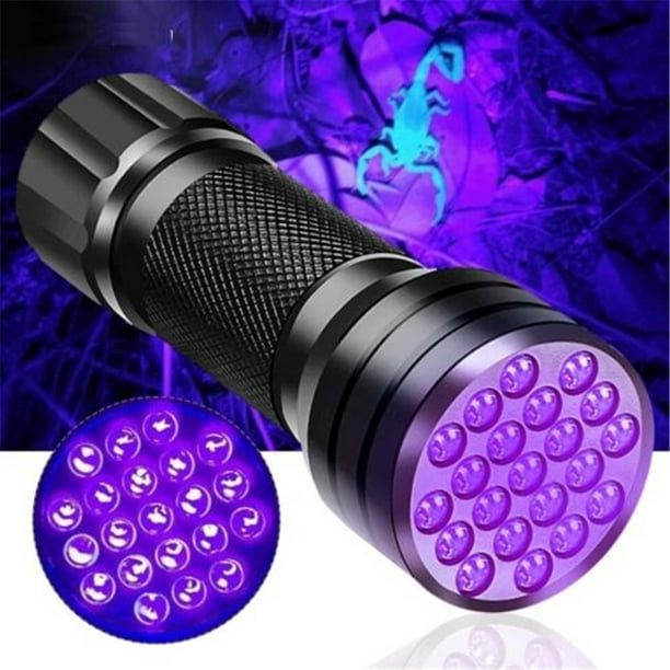 Lolmot UV Lampe de Poche Lumière Noire Lampe de Poche LED Détecteur de Taches d'Urine d'Animal de Compagnie