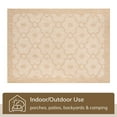 thumbnail image 6 of Well Woven Sunna Beige Indoor/Outdoor Moroccan Trellis Area Rug 5x7 (5'3" x 7'3"), 6 of 10