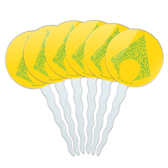 Aquaman Aquaman Icons Logo Cupcake Picks Toppers Decoration Set of 6