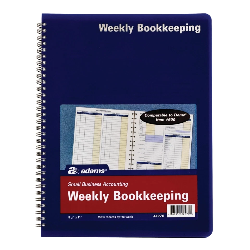 White Business Planner Non-Dated Weekly Format 8.5 X 11 Track Finances