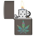 thumbnail image 3 of Zippo Funky Cannabis Design Black Ice Pocket Lighter, 3 of 6