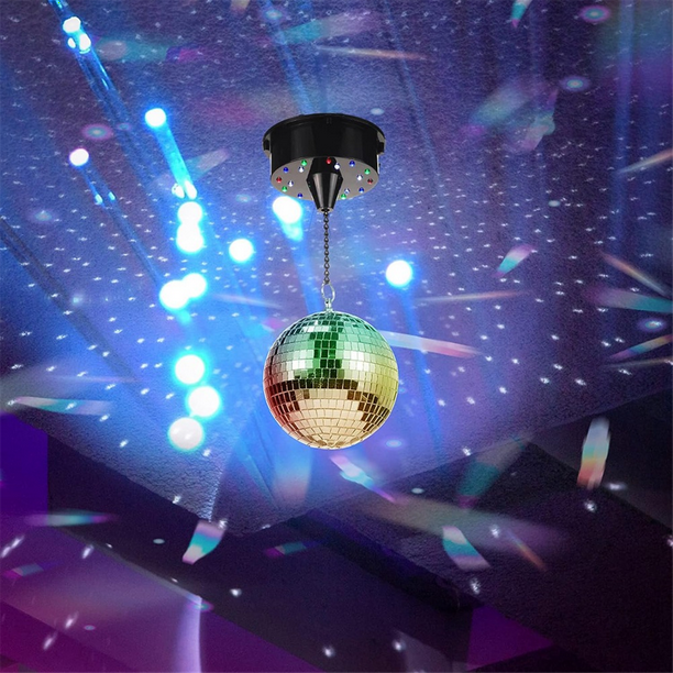Disco Ball Decor with Light and Disco Ball-Battery Powered Disco