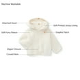 thumbnail image 4 of Bliss by Garanimals Baby Boys or Girls Zip-Up Fleece Hoodie, Sizes 6M-24M, 4 of 5