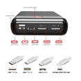 thumbnail image 2 of Portable Battery Backup LED Charger 20000mAh MultiProtective Compact External Power Bank, Compatible with iPhone Samasung Google OnePlus Phones & More /Black P20W, 2 of 5