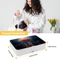thumbnail image 5 of Jellyfish PU Leather Bracelet Holder Jewelry Box Stand Necklace Organizer with Removable Compartment Portable Case, 5 of 6