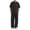 Black@GC@, variant on CONZONE Mens 2 Peice Linen Outfits Solid Color Short Sleeve Henley Shirts Pant Sets Breathable Summer Track Suits