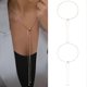 thumbnail image 2 of Chain Necklace with Ball Pendant Long Tassel Ornamental Dress Up Jewelry Snake Chain Casual Choker N--Gold-Product code 51812 Gold, 2 of 5