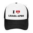 thumbnail image 2 of I Heart Lhasa Apso Dog Love Pets Funny Trucker Hat Baseball Cap, 2 of 5
