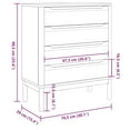 thumbnail image 4 of vidaXL Commode FLORO Blanc Bois Massif Pin, 4 of 5