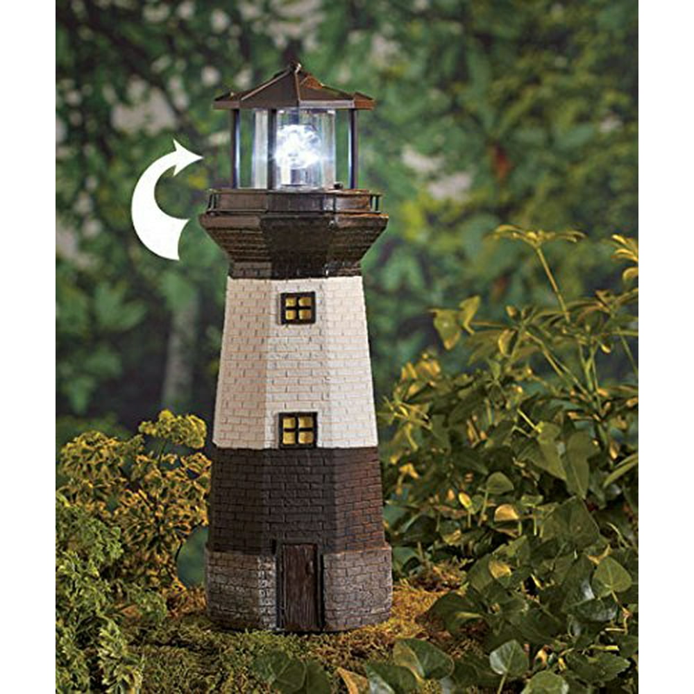 8 Hour Solar Powered Motion Lighthouse Yard Art