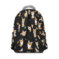 thumbnail image 3 of Cute Cartoon Corgi Backpack for School,Cute School Bag,Schoolbag with Adjustable Shoulder Straps & Padded Back,15.3"x11"x7.1"., 3 of 6