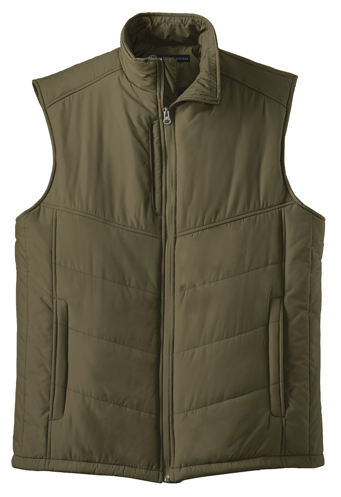 Mato & Hash Mens Puffy Vest | Great for Layering - MH - Olive