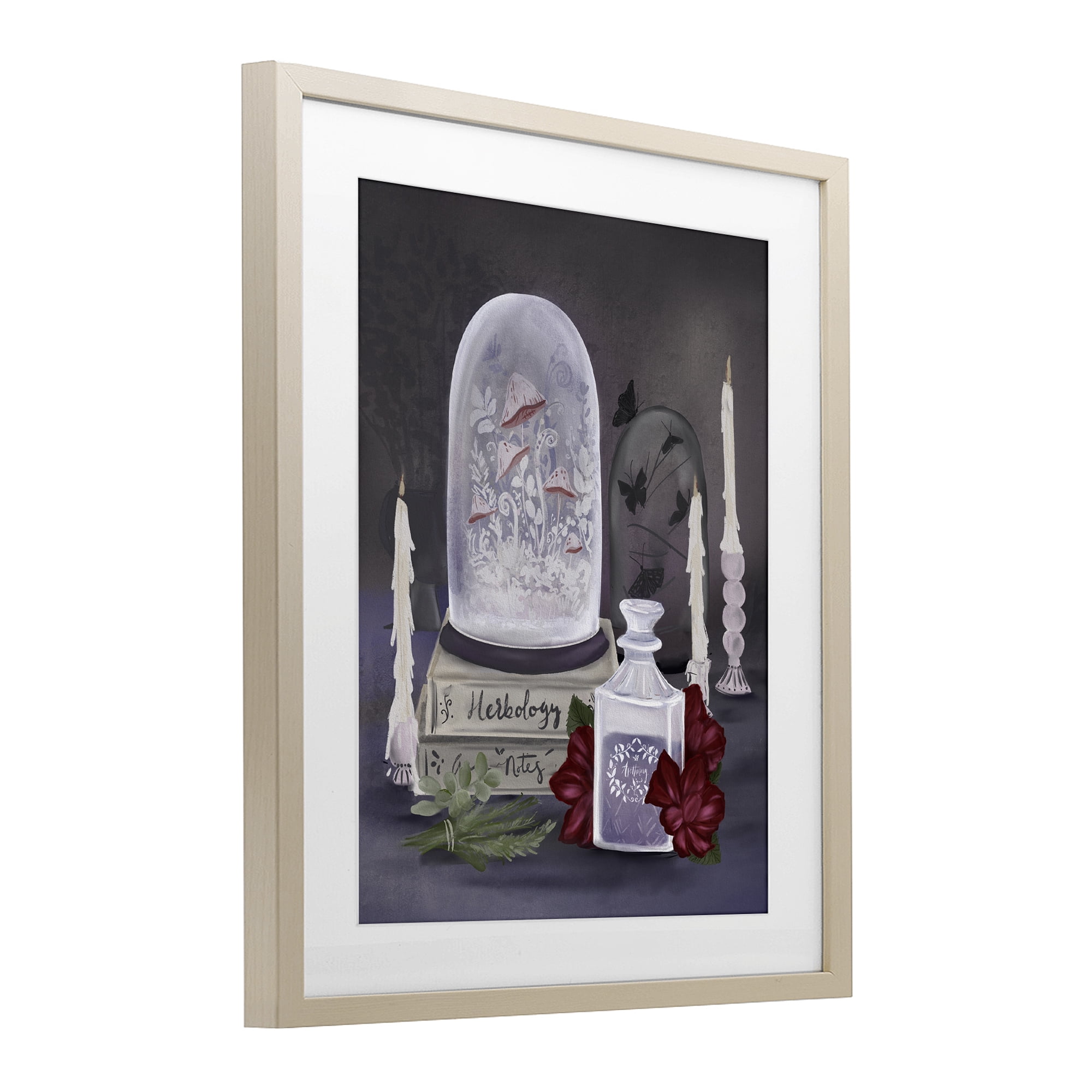 Stupell Industries Spooky Apothecary Vibes Birch Framed Print Under Glass, design by Adreane Fippinger