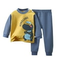 thumbnail image 2 of Toddler Kids Sweatsuits Girls Boys Cartoon Animal Print Cute Sweatshirt and Jogger Pant Sets 2 Piece Outfits (1-2 Years, Blue), 2 of 4