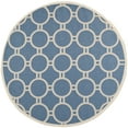 thumbnail image 5 of SAFAVIEH Courtyard Ariel Geometric Circle Indoor/Outdoor Area Rug, 5'3" x 7'7", Blue/Beige, 5 of 10
