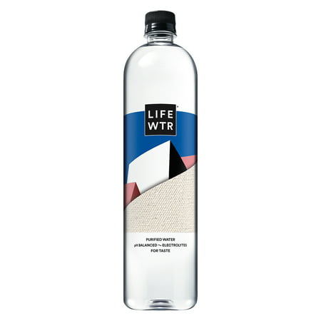 LIFEWTR, Purified Water, pH Balanced with Electrolytes For Taste, 1 Liter Bottle (Packaging May
