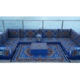 thumbnail image 2 of Convertible Sofa, Blue Arabic Majlis Floor Seating, Futon Sofa Bed, Sleeper Sofa Bed for Living Rooms, U Shaped Floor Cushions,, 2 of 4