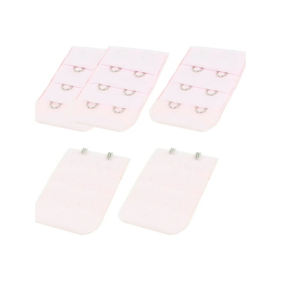 INSPIRE CHIC Women's 5 Pcs Pink Bra Adjustable Strap Extenders 2 Hooks