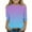02 Purple, variant on of the Day Children's Tshirt Fashion Gradient Color Shirt 3/4 Sleeve Blouse Round Neck Tops Shirts 3/4 Sleeve Blouses