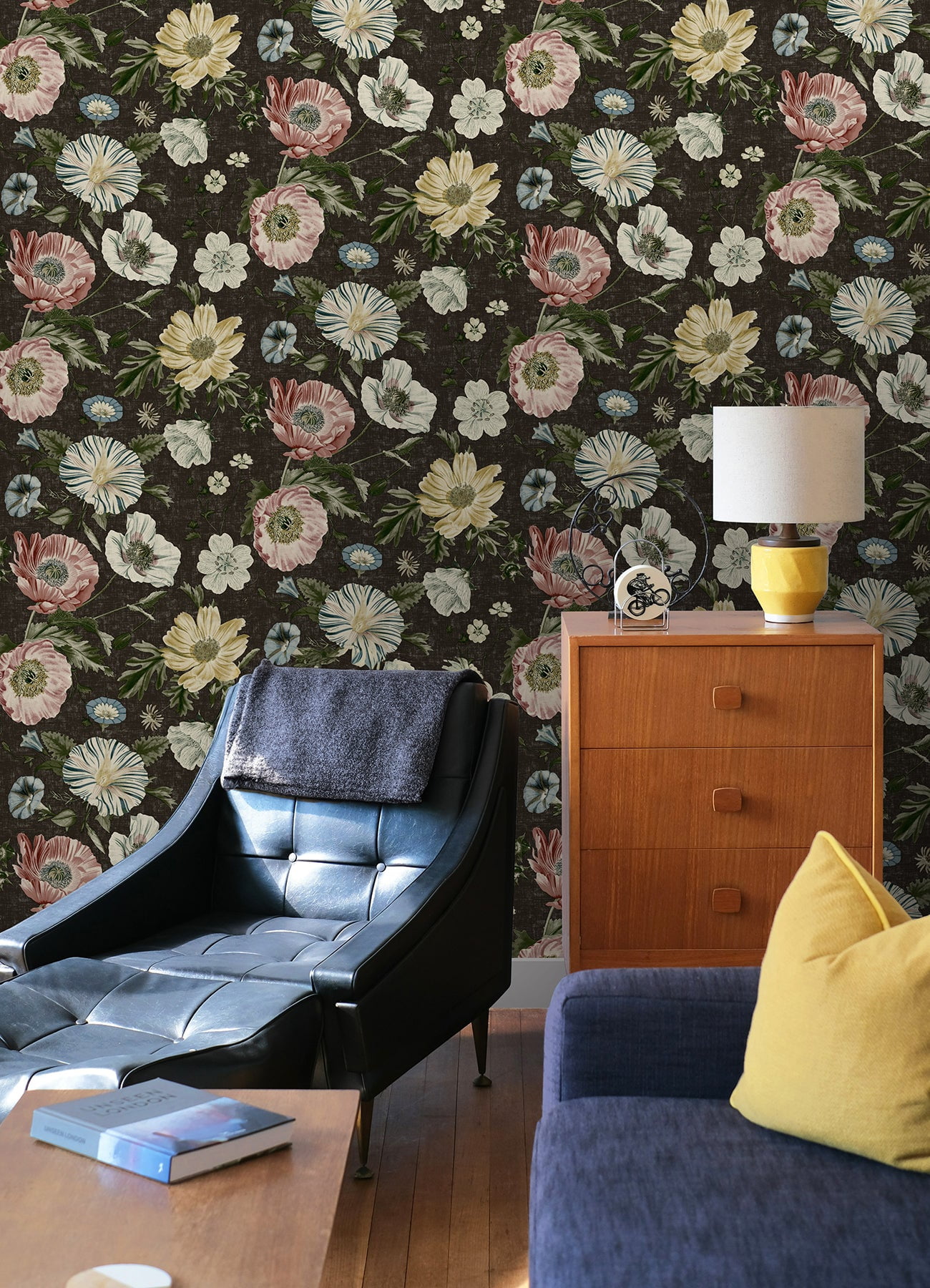 Vintage Poppy Peel & Stick Wallpaper