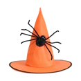 thumbnail image 4 of Sombrero de Mago Moderno Salvador Gorro de Decoración de Araña de Ala Ancha Naranja, 4 of 9