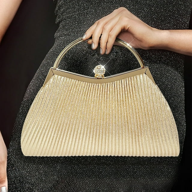 Sac à Main de Soirée pour Femmes Chaîne Strass Sac à Bandoulière Élégant