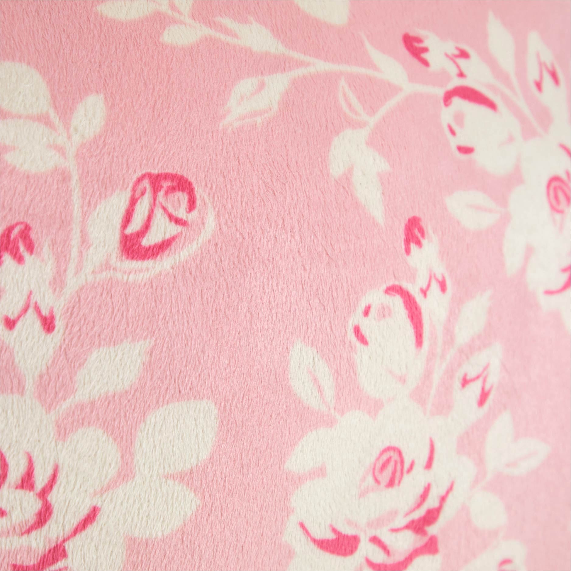Mainstays Pink Rose Backrest Pillow with Ruffle Trim, 22" H