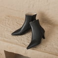 thumbnail image 6 of Elegant British Women's Ankle Boots Classic Design Pointed Toe Short Boots for Autumn Winter Mid Heel Riding Shoes, 6 of 6
