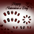 thumbnail image 3 of Yoyauz 24 Valentine's Day Medium Pressure Nail Fake Nail with Love Design Fake Nail Valentine's Day Cute Female Girlfriend Gift, 3 of 9