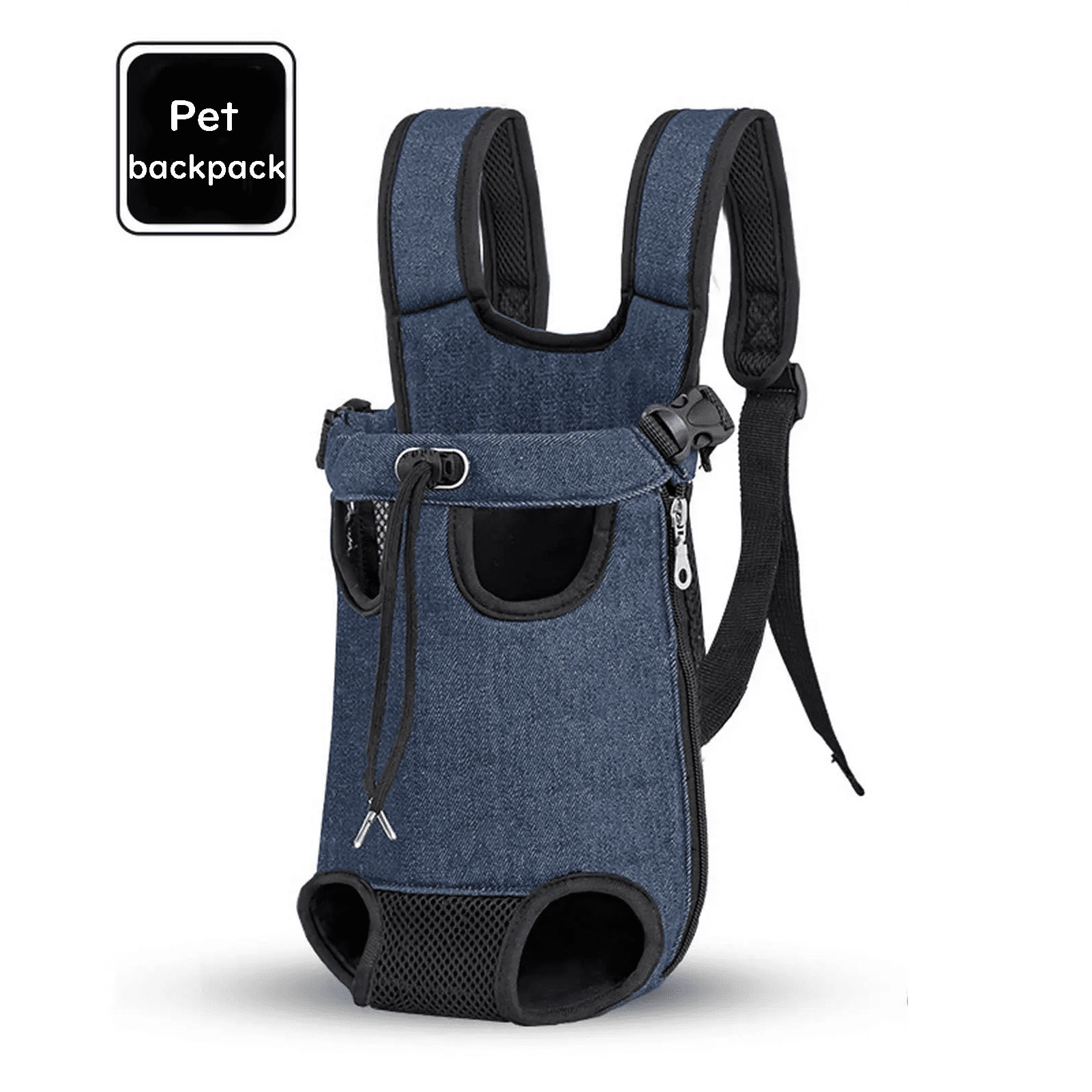 Pet Carrier Backpack, Adjustable Pet Front Cat Dog Carrier Backpack Travel Bag, Legs Out, Easy-Fit for Traveling Hiking Camping for Small Medium Dogs Cats Puppies